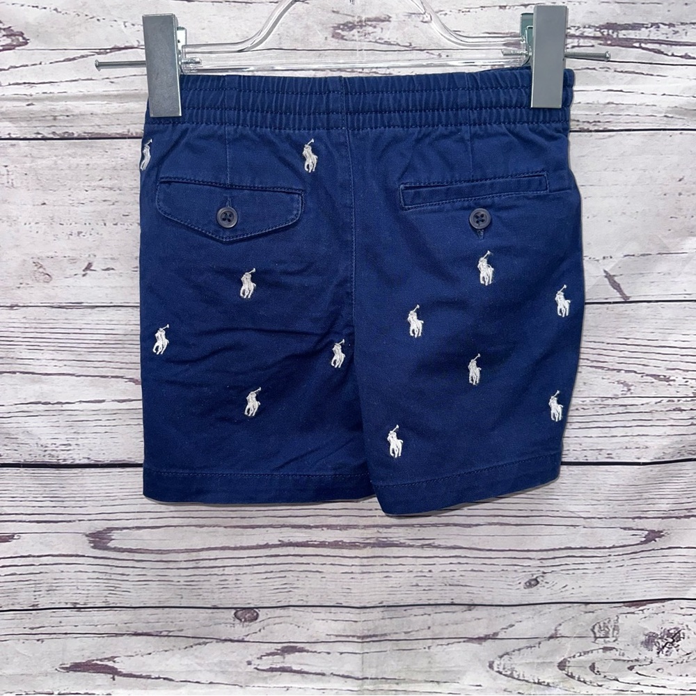 Polo by Ralph Lauren Kids Navy Embroidered Shorts Size 5 - Picture 3 of 3